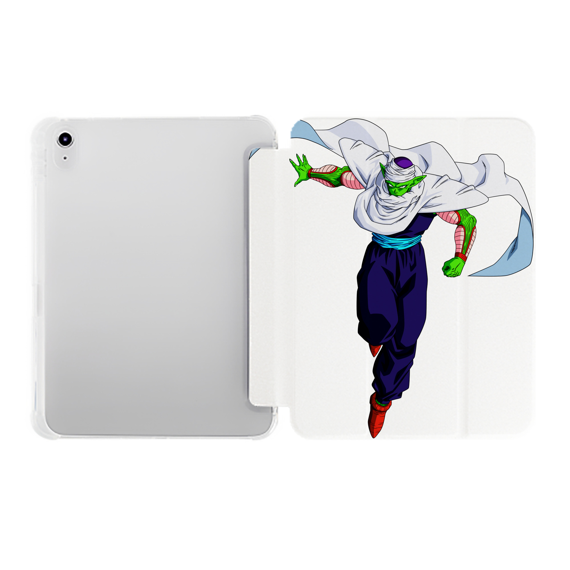（画像用） ドラゴンボール ピッコロ DRAGON BALL Piccolo IPad ケース ペン収納付き 三つ折りスタンド PUレザー×シリコン 対応機種9.5/10.5/10.9インチ